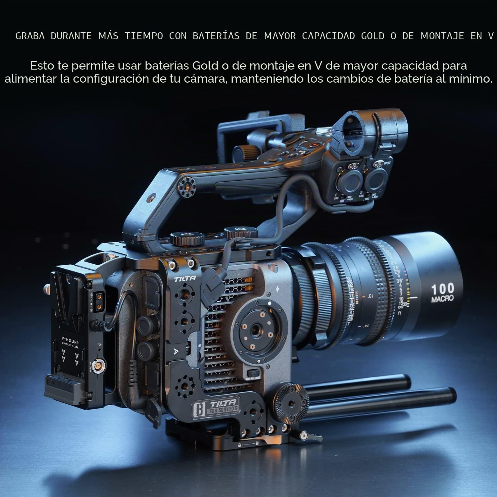 Tilta - Placa de batería Compatible con Sony FX6 V-Mount Adapter ES-T20-BTP-V