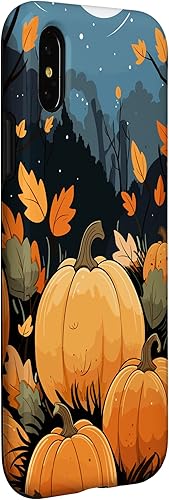 Miniatura 9 de iPhone 13 Pro Max Hojas de otoño y otoño de calabaza, tema de color de otoño, funda de calabazas
