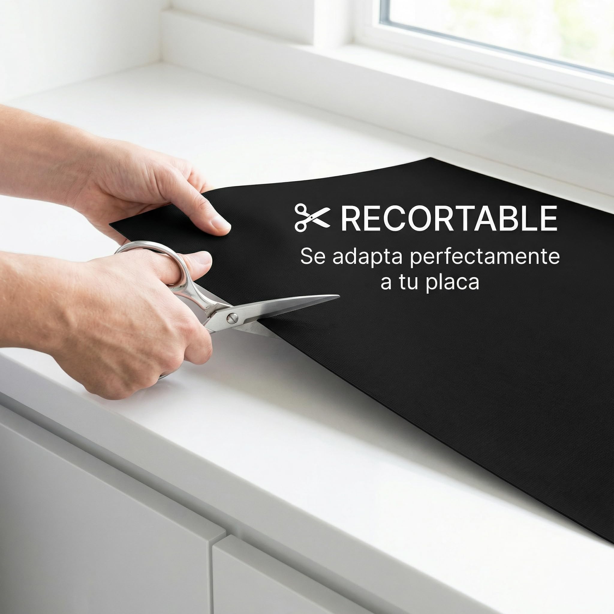 BAYON Protector Placa de Inducción Pack 2 – Alfombrilla Protectora para Inducción 61x53 cm, Recortable y Reutilizable, Protege la Encimera al Cocinar – Cubre Vitrocerámica — view 3