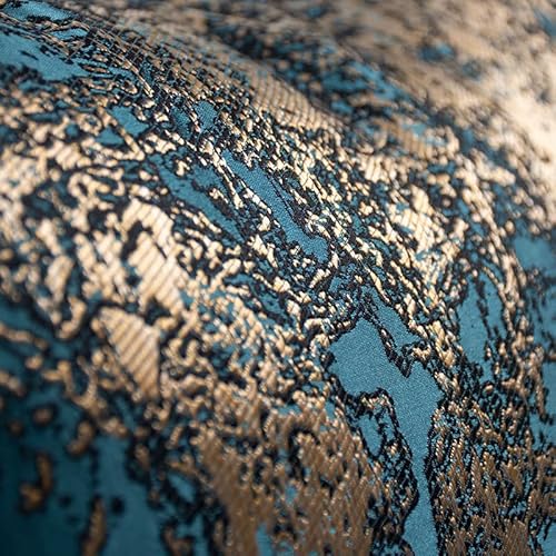 The-Tinoart Teal Green And Gold Decorative Throw Pillow Covers Peacock Blue Luxury Abstract Soft Pillow Case Square Cushion Covers For Couch Sofa 18 X 18 Inch #TOP4