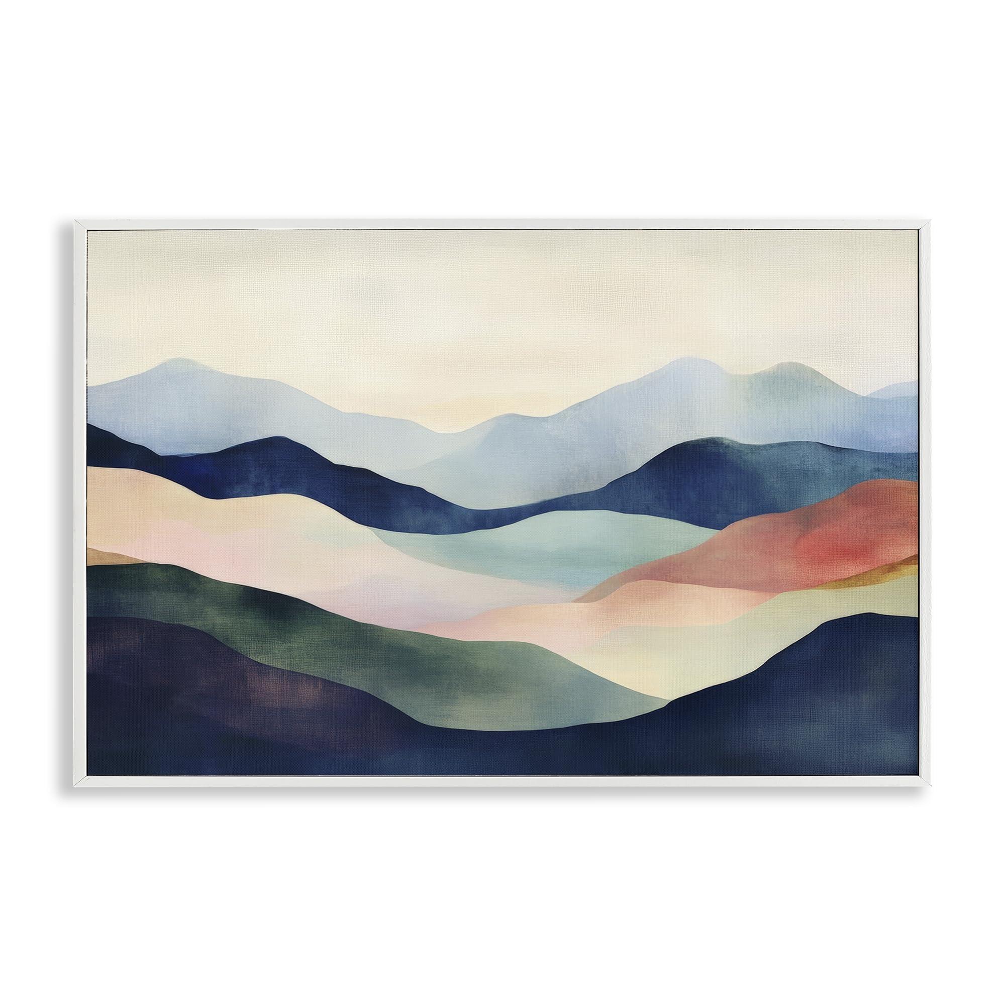 Paysage de montagne abstrait bleu : habillez vos petits murs vides 16x24