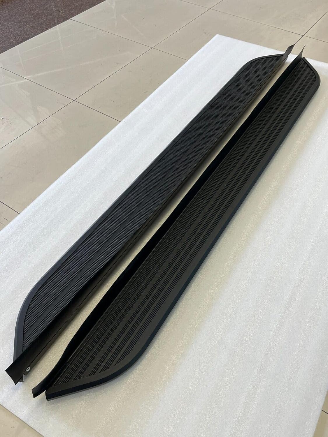 2PCS Aluminum Running Boards Side Steps Black Nerf Bars Fit for Suburban 2015-2020 All Black Side Steps Running Boards Nerf Bars