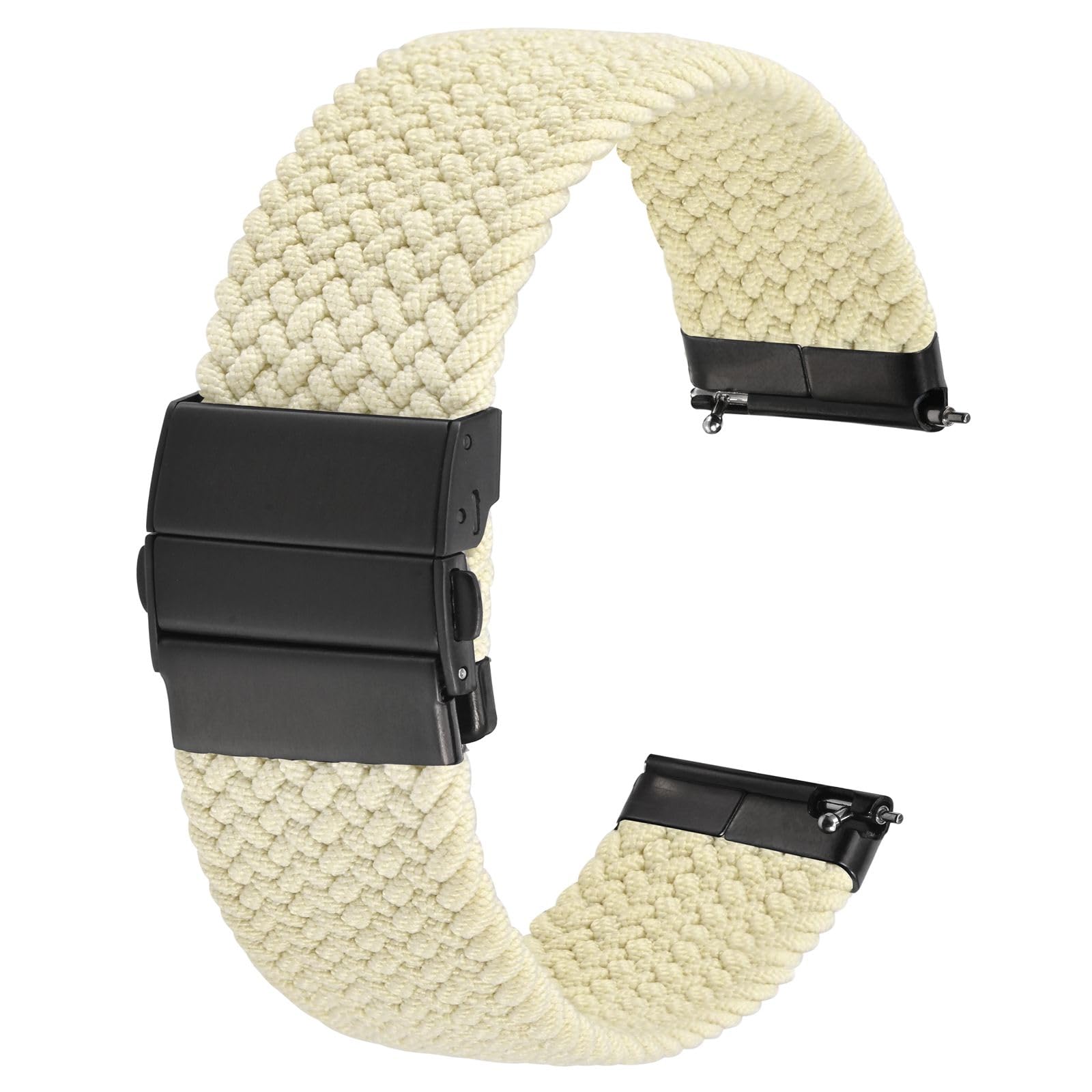 Anbeer Uhrenarmband aus Leder mit Schnellverschluss, echtes