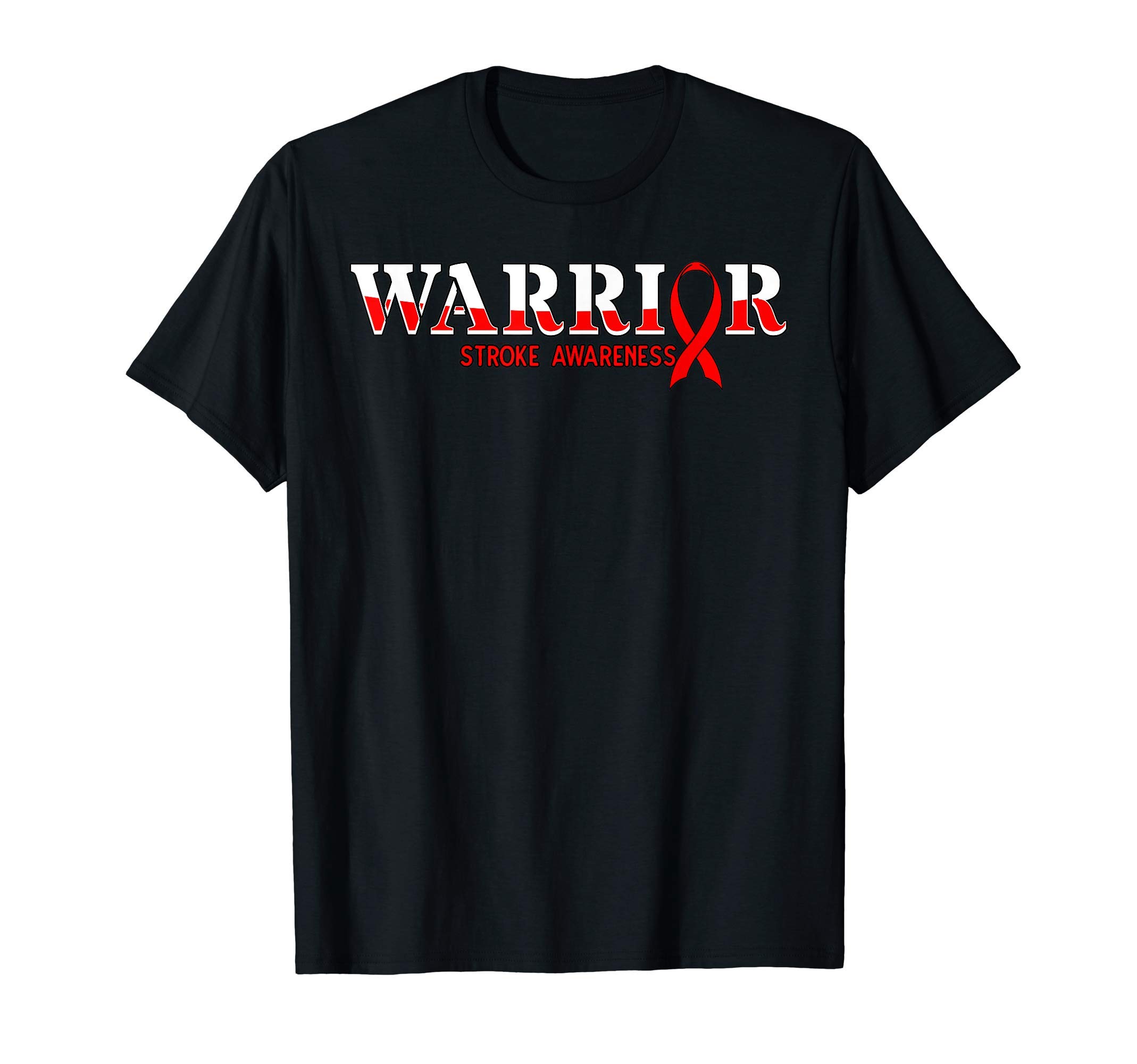 Cute Stroke Awareness ApparelStroke Warrior Red Ribbon Ischemic Cerebrovascular Brain T-Shirt