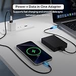 USB to USB C Adapter (Pack of 4) | Type-C Female to A Male Charger Converter for iPhone 17 Air Pro Max 16e 16 15 14 13 Plus Pro Max, Apple Watch11 10 9, Samsung S25,MacBooks,Laptops,Car