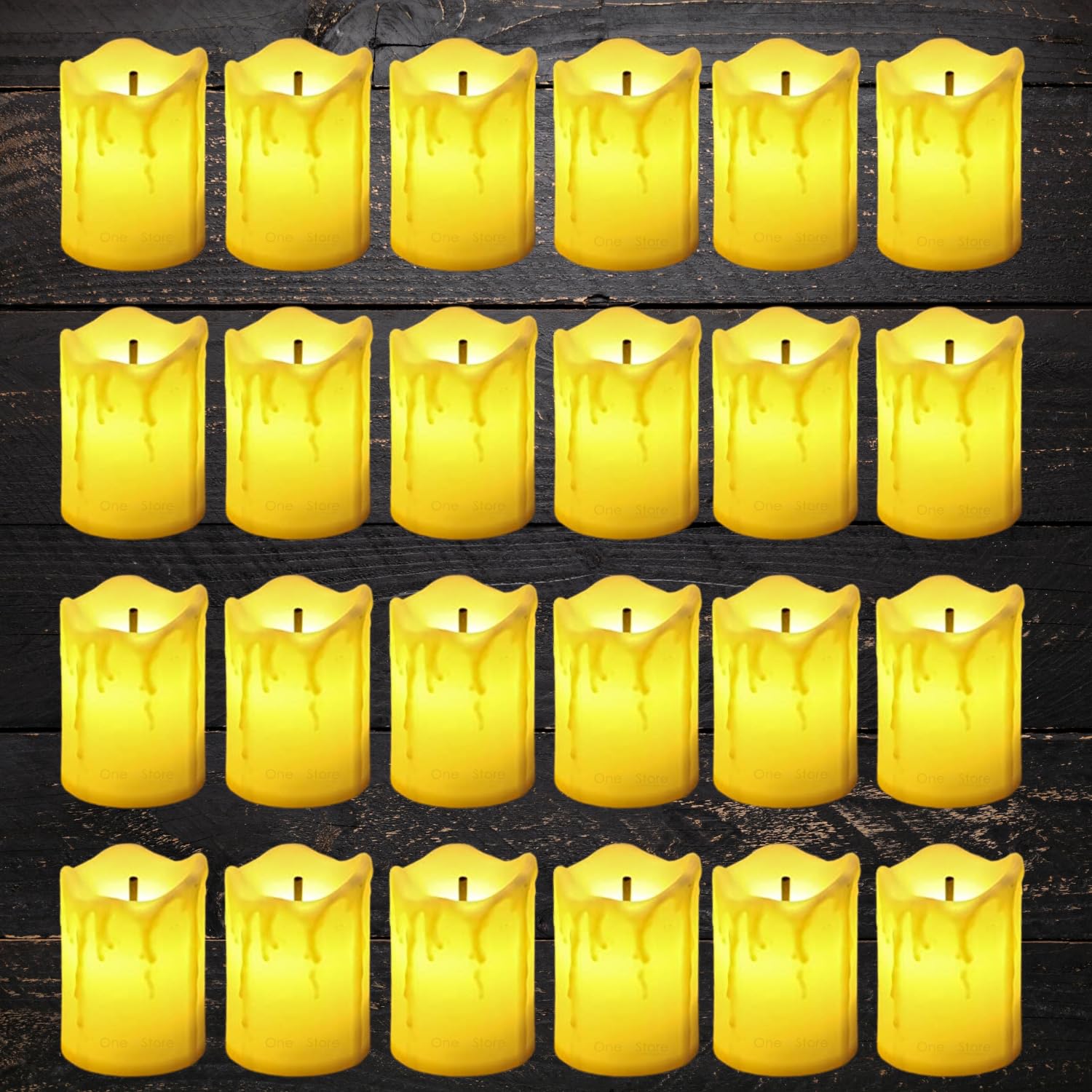 One94Store LED Tea Light Flicking Candle Set of 24 Decorative Smokeless