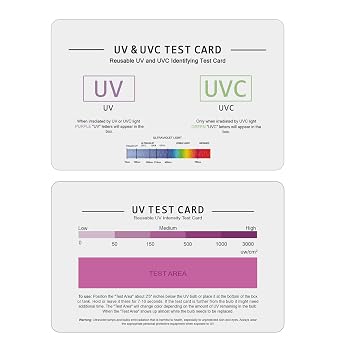 SaiTech IT 3-in-1 UV Test Card for UVA, UVB and UVC Light Detection