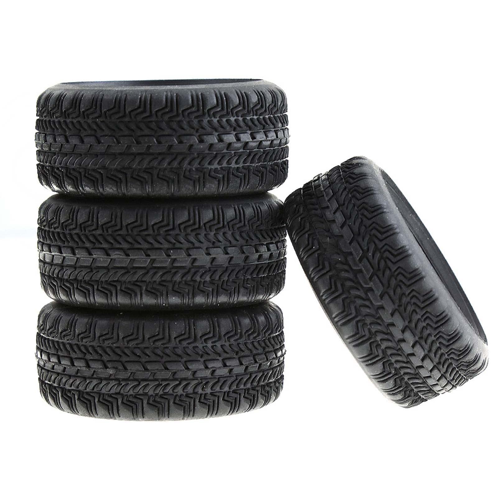 KEEDA Pack of 4 Rubber Tyres with Foam Inserts Tyres for 1/10 HSP Tamiya HPI Kyosho RC On Road Runflating Touring Car (B, 62 mm) - Image 3