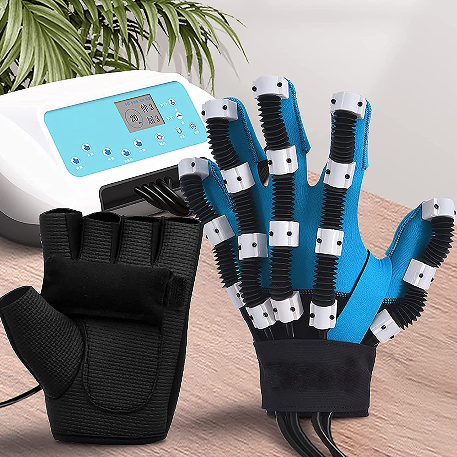 Dispositivo de Entrenamiento de rehabilitación de Dedos Guantes de Robot de rehabilitación, para Entrenar la corrección de flexión de Dedos, Ejercicio de extensión de Dedos F