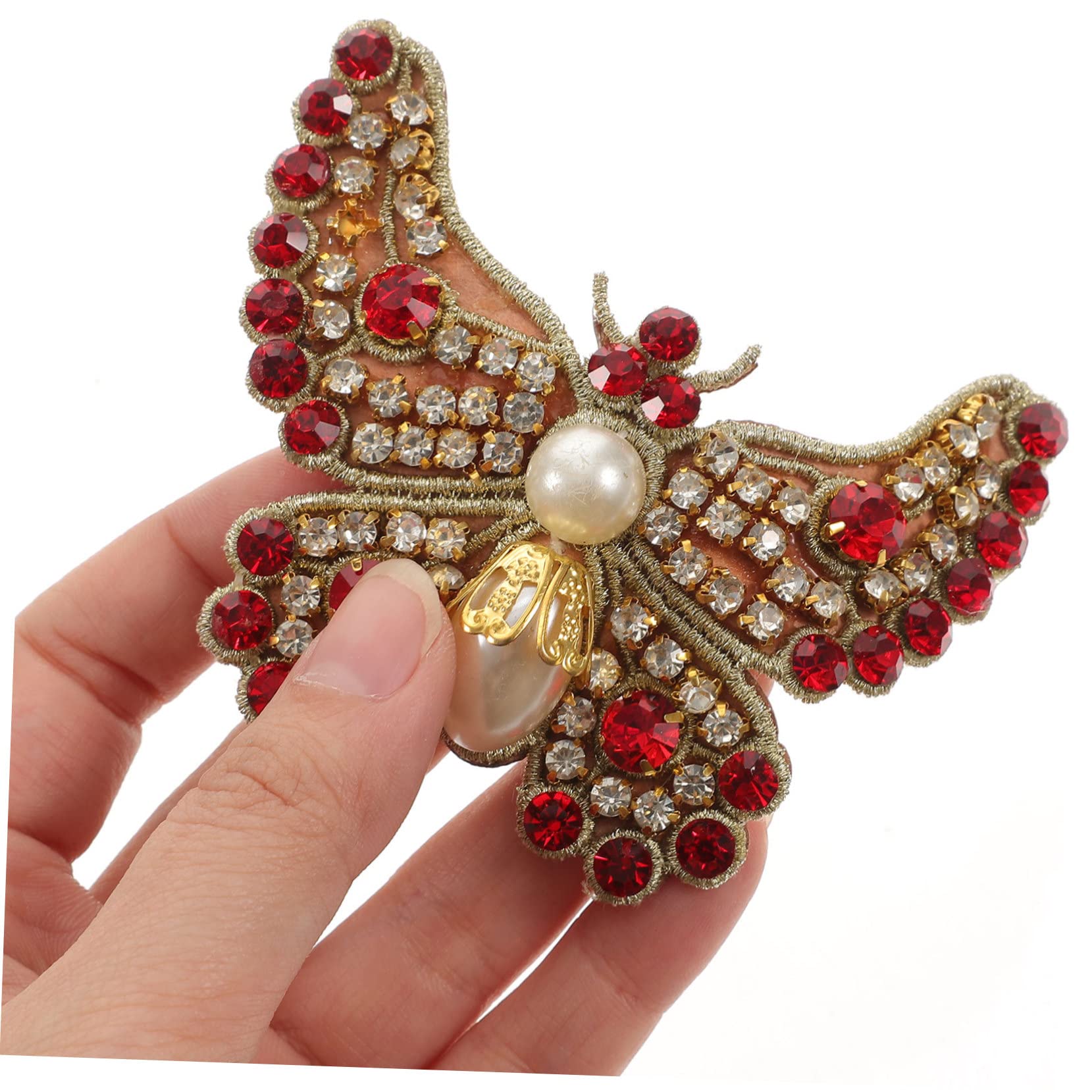 Lurrose 5pezzi Decorative Butterfly Patch Per Abbigliamento Fai Da Te Termoadesiva Strass Per Jeans Borse e Accessori Fashion
