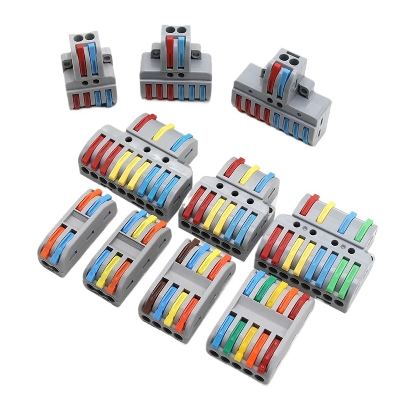 Morsettiera connettore cavo elettrico push-in multiplo da 1 ingresso Connettori for cavi a cablaggio rapido universale for il collegamento dei(SPL-5(PCT-225),30 PCS)