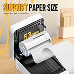 Sticker Printer Nelko PM230 Mini Printer Portabel Print Pod, Inkless Thermal Printer Sticker Maker with 3 Rolls Paper,Bluetooth Mini Photo Printer with Multiple Templates for Phone & Tablet, White