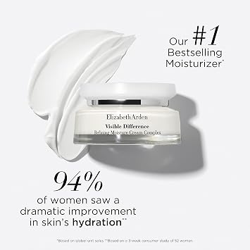 Elizabeth Arden Visible Difference Refining Moisture Cream Complex for Face, 75ml, Rich Emollient Formula, for Anti-Ageing & Tired Skin, Unisex
