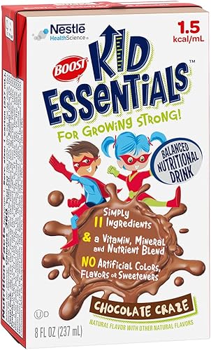 BOOST Kid Essentials - Bebida nutricional equilibrada para niños, chocolate Craze, 8 onzas líquidas (paquete de 27) disponible en Yaxa Colombia