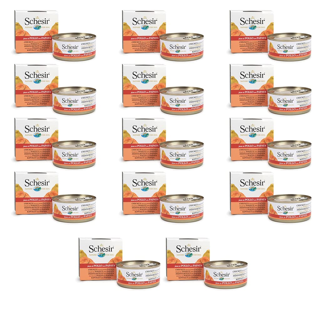 Heads Up For Tails Schesir Chicken with Papaya in Jelly Canned Wet Adult Dog Food (50g Each) - Pack of 14 (B0992NJD9L) Amazon Price History, Amazon Price Tracker