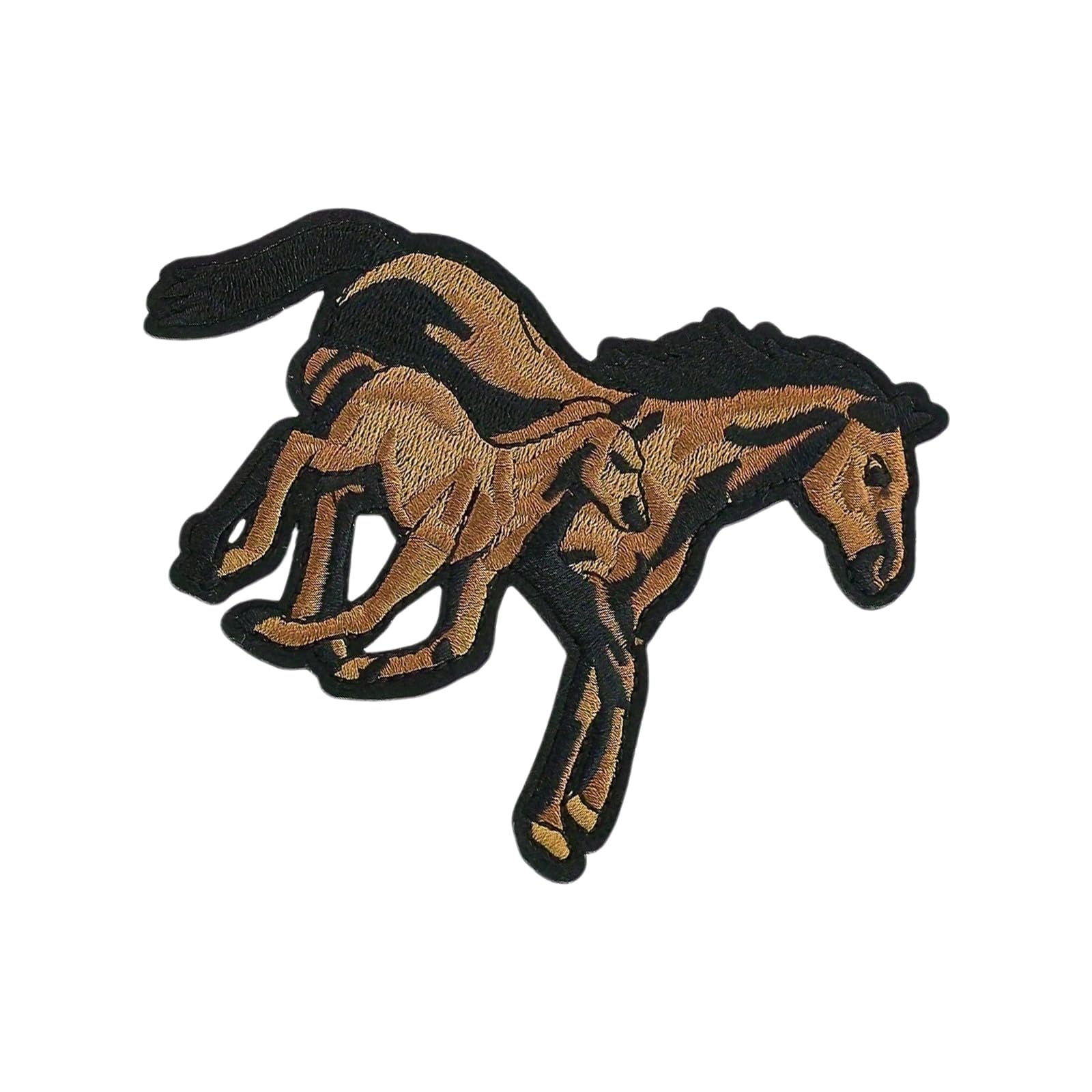 HGENAHGTF Sew On/Iron on Patches Horse Head Embroidered Ponies Sewing Applique for Bag Decoration Ponies Iron on Horse Head Sew on Applique