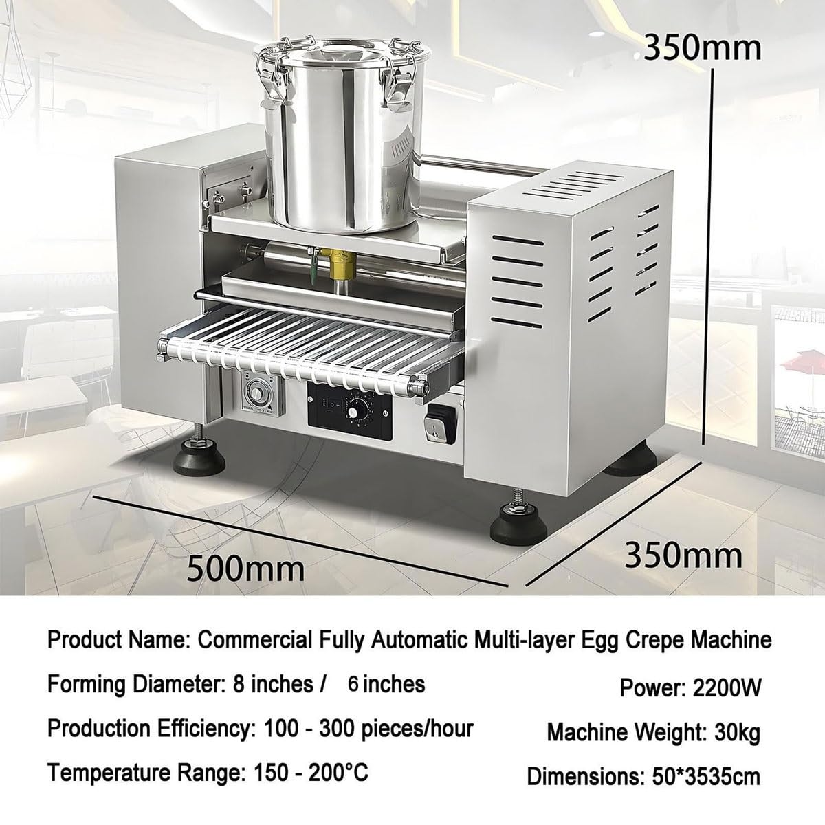 Macchina automatica della crosta del dolce con la velocità regolabile e il controllo della temperatura per la cottura commerciale