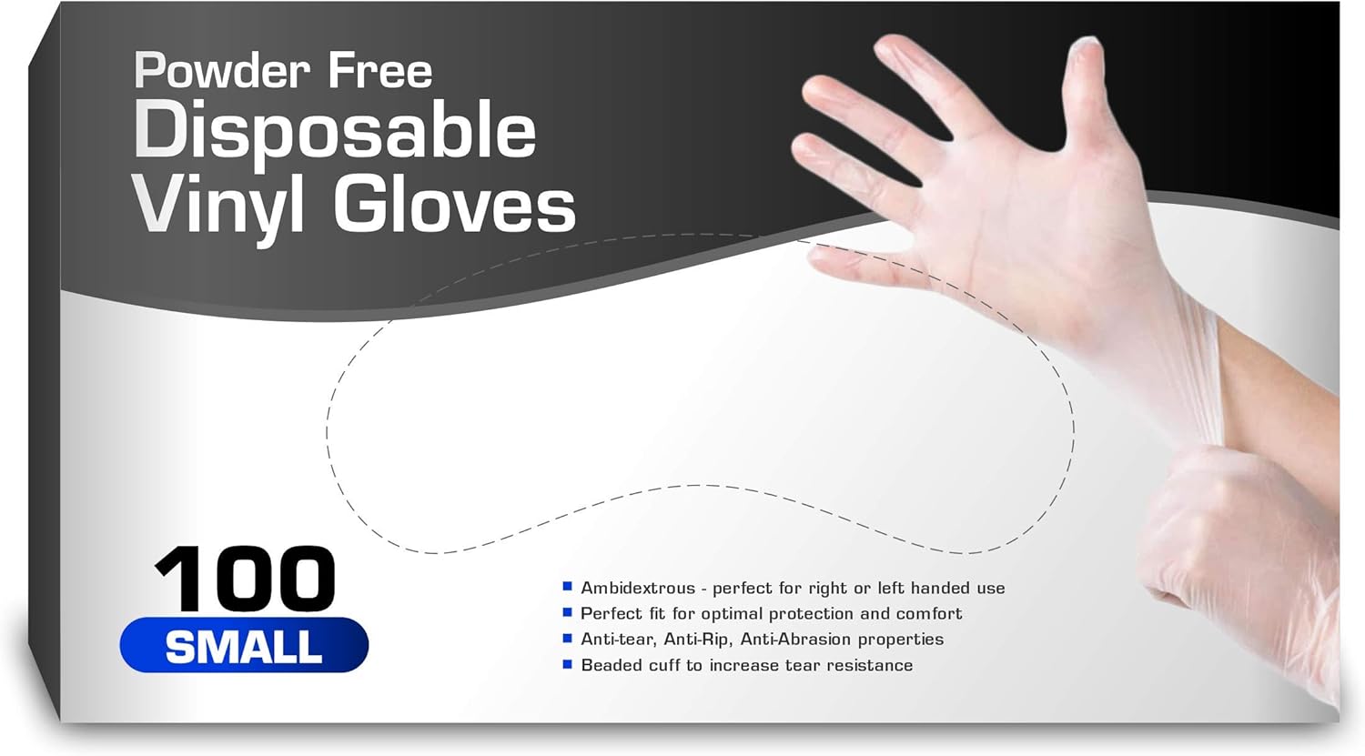 Vinyl Gloves, Disposable Gloves, Comfortable, PowderFree
