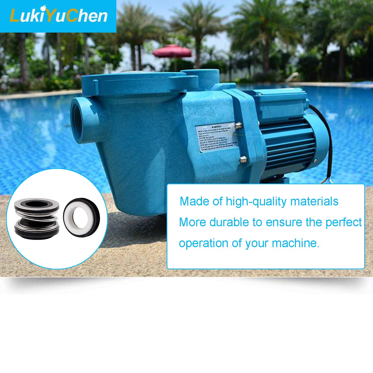 PS-201 - Sello de eje de 3/4 pulgadas para Hayward piscina, spa y motor de bomba, reemplaza Max-flo Super Pump AS201 SPX1600Z2 SP2605X7A SP1600x5 SP1607x10