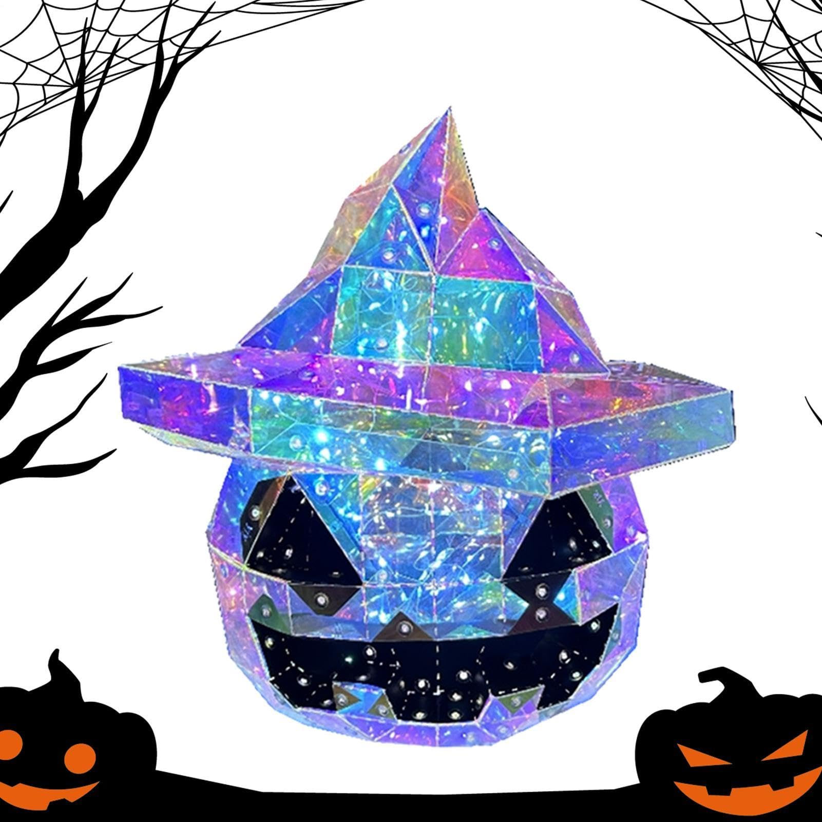 Lámpara de Calabaza lámpara de figurilla ornamental de terror con sombrero