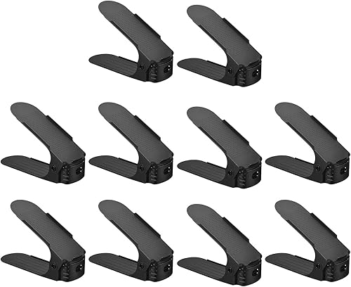 Miniatura 1 de MECCANIXITY Organizador de ranuras para zapatos, 10.039 x 3.740 x 7.874 in, ajustable, doble capa, ahorro de espacio, organizador para armario