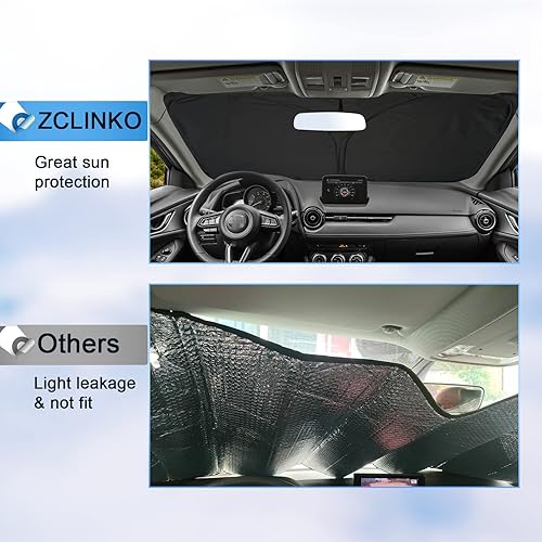 Vista 11 de LUWU - Parasol para parabrisas de camioneta Hyundai Santa Cruz 2023, accesorios para Hyundai Santa Cruz 2023 2022 2023 Santa Cruz parasoles