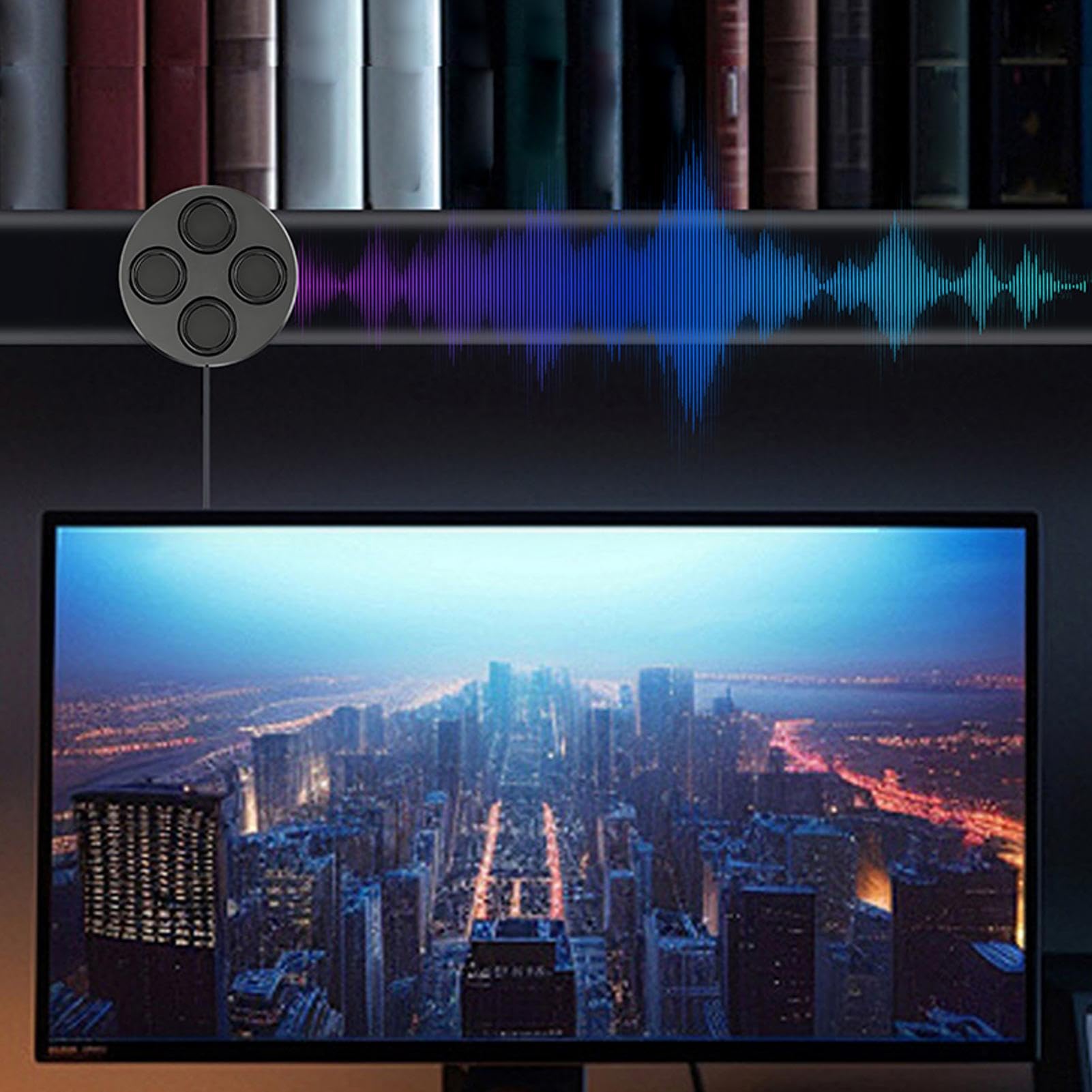 Générique Altoparlante portatile senza fili – da scrivania Filiare | USB ad alto volume basso profondo, altoparlanti PC compatti, per PC ufficio, sala da , TV, spazio veicolo