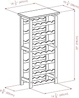 Vista 8 de Winsome estantería de madera para 28 botellas de vino