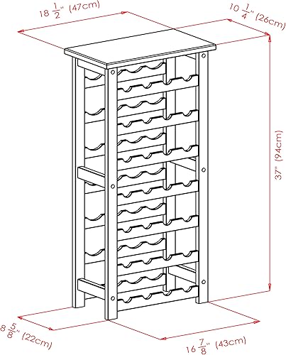 Miniatura 8 de Winsome estantería de madera para 28 botellas de vino
