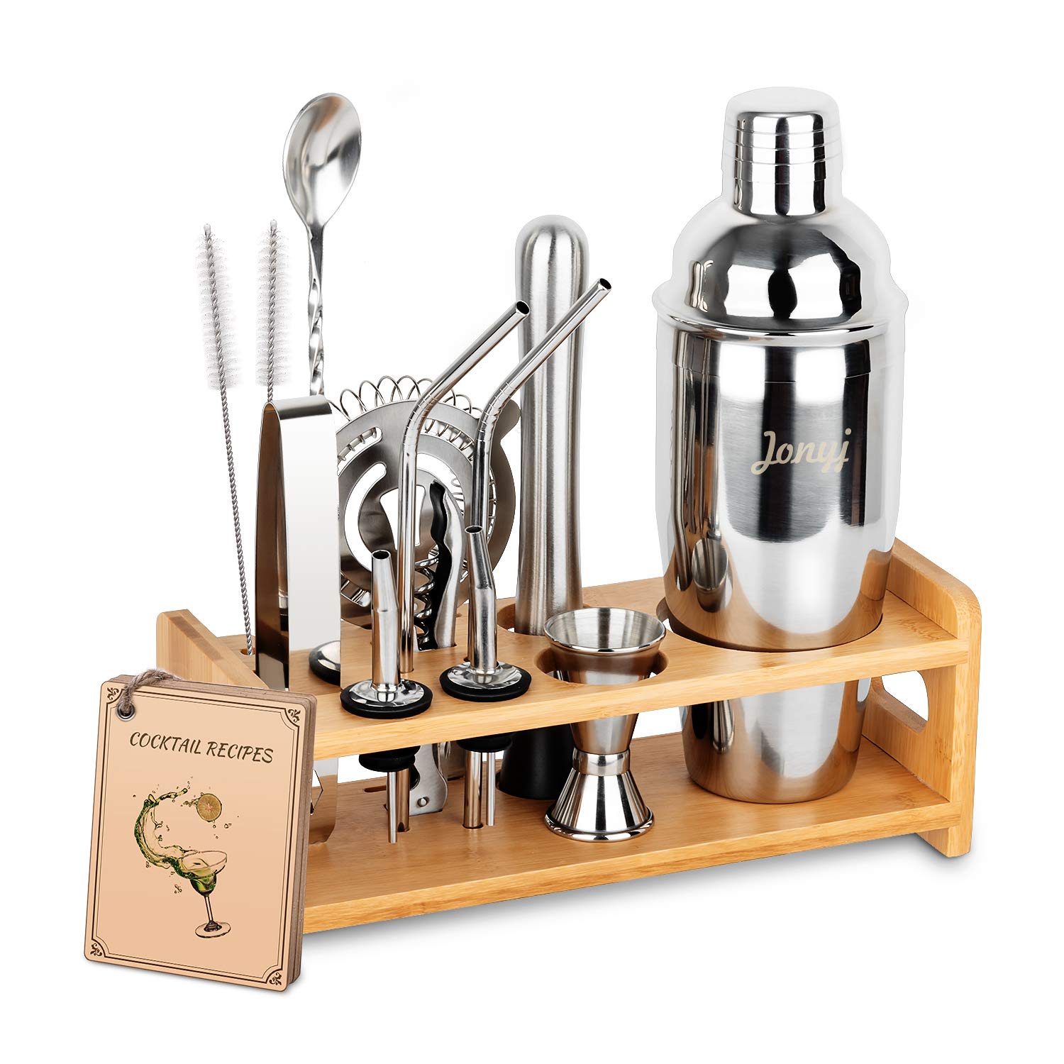 Buy JONYJ Bartender Kit 14Piece Cocktail Shaker Set Stainless Steel
