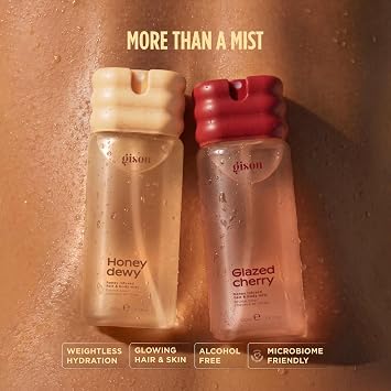 Gisou Honey Infused Hair & Body Mist - Glazed Cherry - Alcohol-free fragrance mist with Mirsalehi Honey, Hyaluronic Acid & Peptides to hydrate, notes of Juicy Cherry, Fresh Raspberry & Sweet Caramel