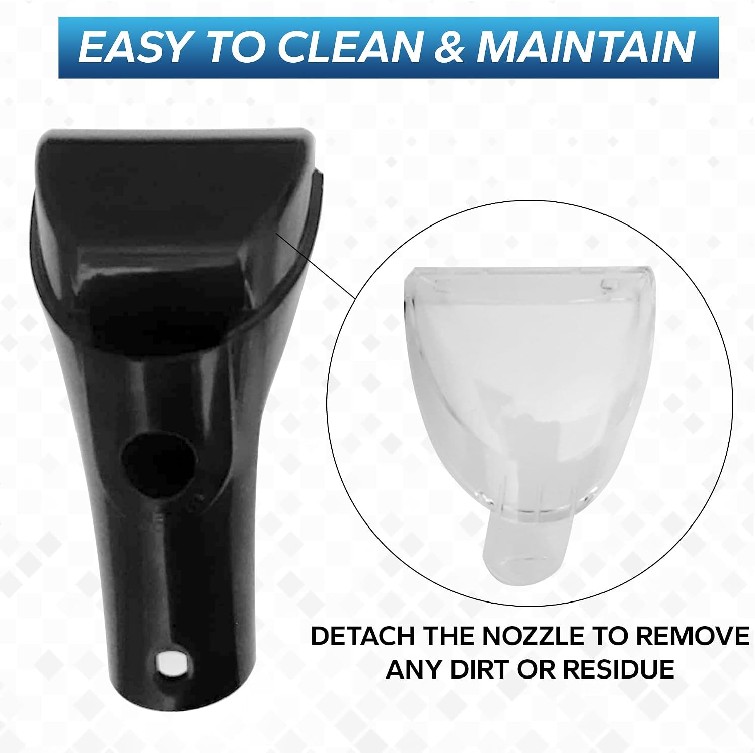 Bissel Replacement 3" Tough Stain Brush Tool with Removable Cover for All Bissell Carpet Cleaner, 2036651, 2037151, 1425 Series, 73H55, 73H5C, 73H5K, (SpotBots, SpotCleans, Little Green, and More)