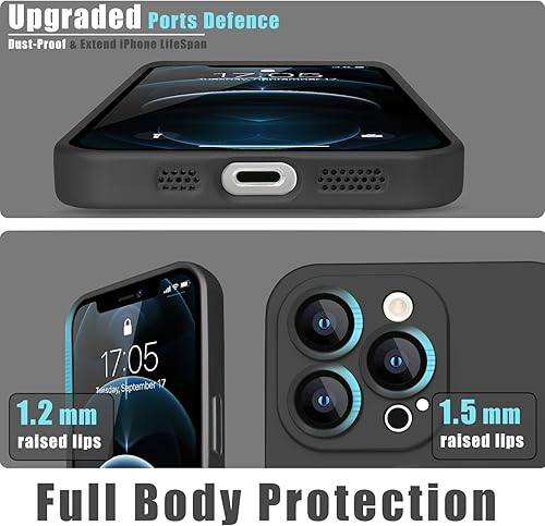 Miniatura 2 de Funda magnética para iPhone 12 Pro Max, protector de lente desmontable con protección completa de la cámara a prueba de golpes, suave mate,