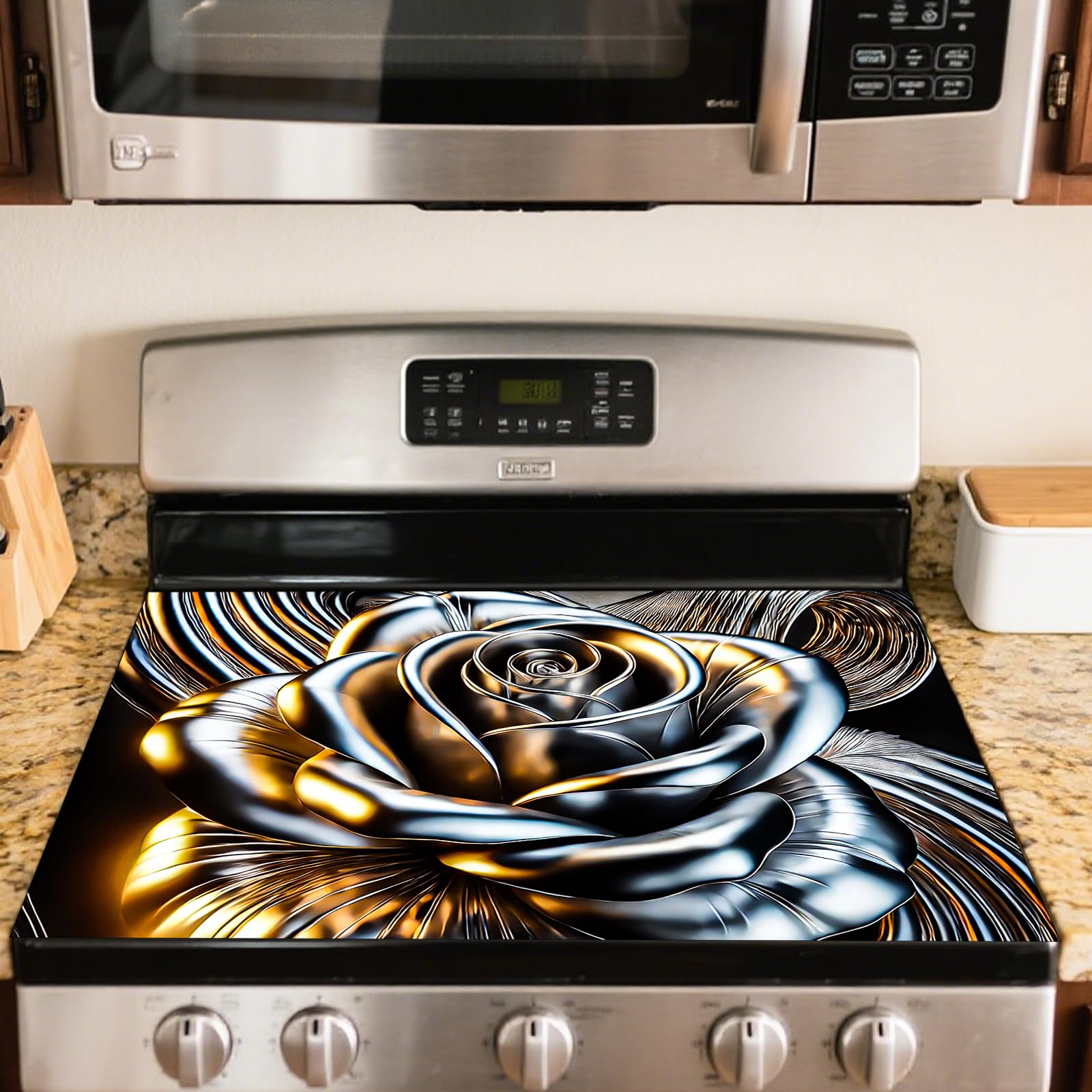 Nuxovilar Stove Top Cover Cooktop Mat 28.3x20.4in Polyester Diatom