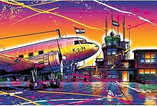 ArtDirect C005 Colorful Cityview Of Airport Schiphol Unframed Art Print Giclee Poster by Heere, Ray - Ready for Framing with Customization Sizes 10x7, 14x9, 20x13, 36x24, 48x32, and 60x40 Inches