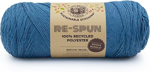 Vista 39 de Lion Brand Yarn Respun Bonus - Paquete de hilo para tejer y ganchillo, 1 paquete, seda de maíz