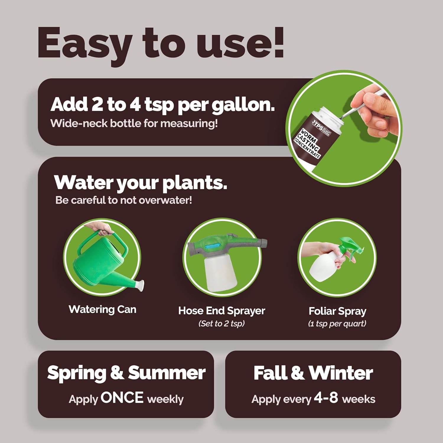 Worm Casting Tea Concentrate – Liquid Microbial Supplement for Living Soil, Stronger Roots & Healthier Plants, 1 Gallon