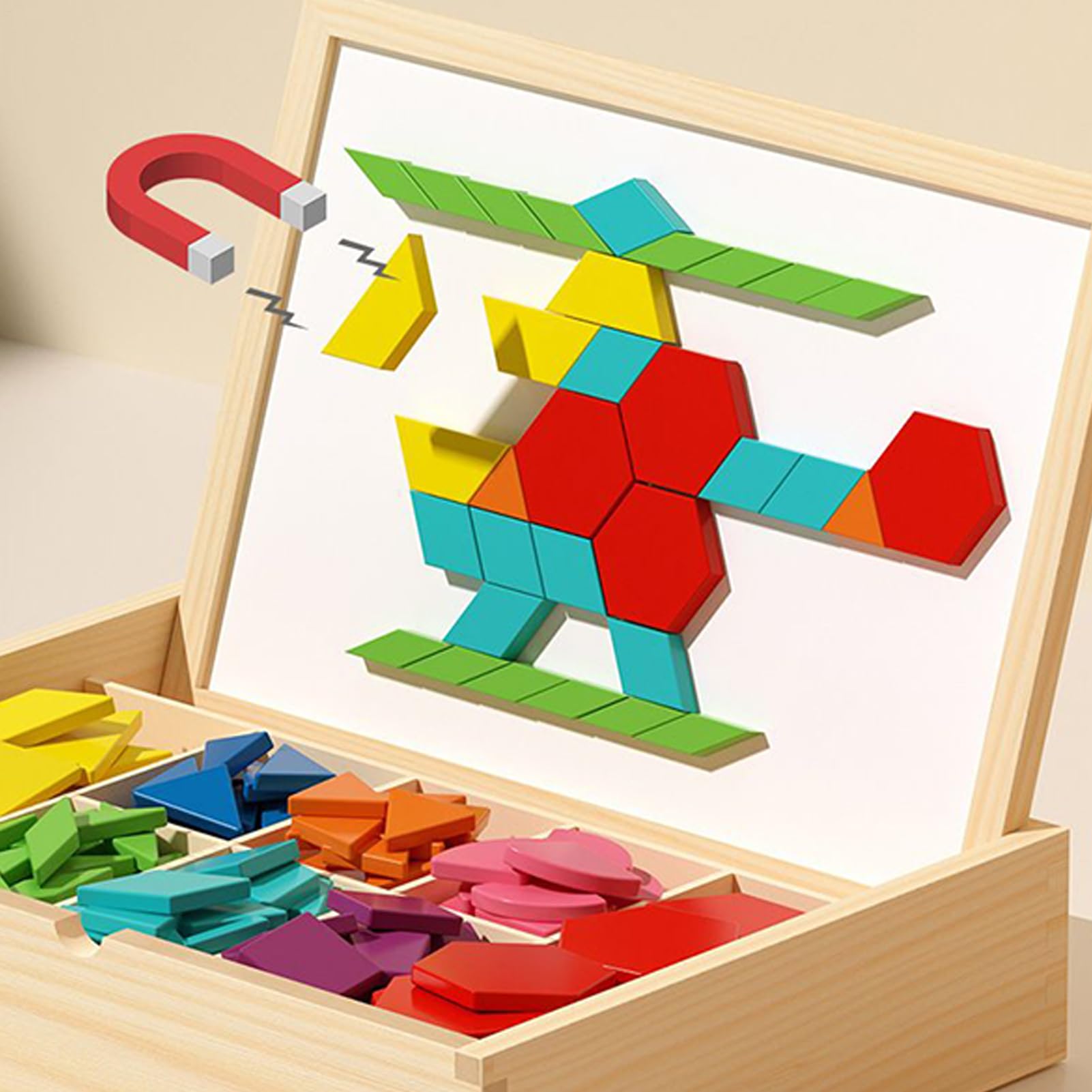 Juego de mesa de madera Bloques | Bloques De Colores Juego Para Jóvenes Adolescentes Niños Casa Viajes Escuelas