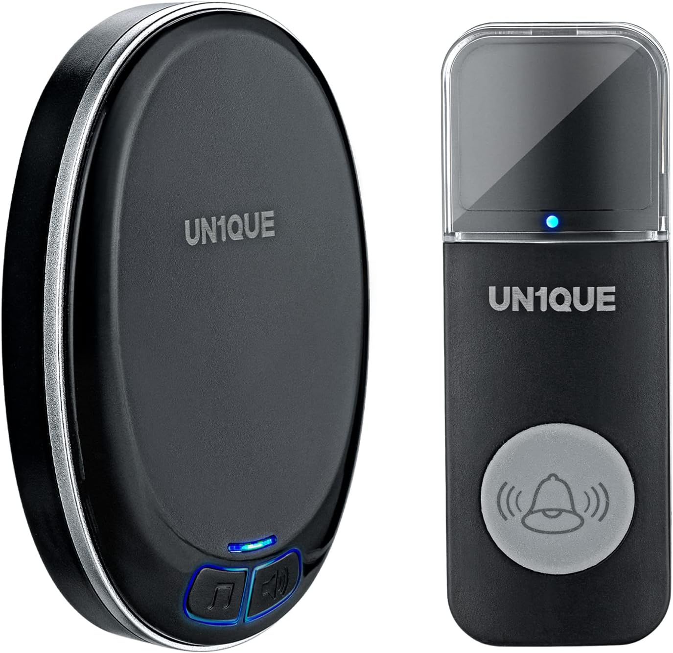 Wireless Door Bell for Home - Small Calling Bell for Office, 1000ft Long Range with 36 Chimes, 100dB Louder Volume, 4 Level Volume, LED Light, Info Board Design, IP44 Waterproof