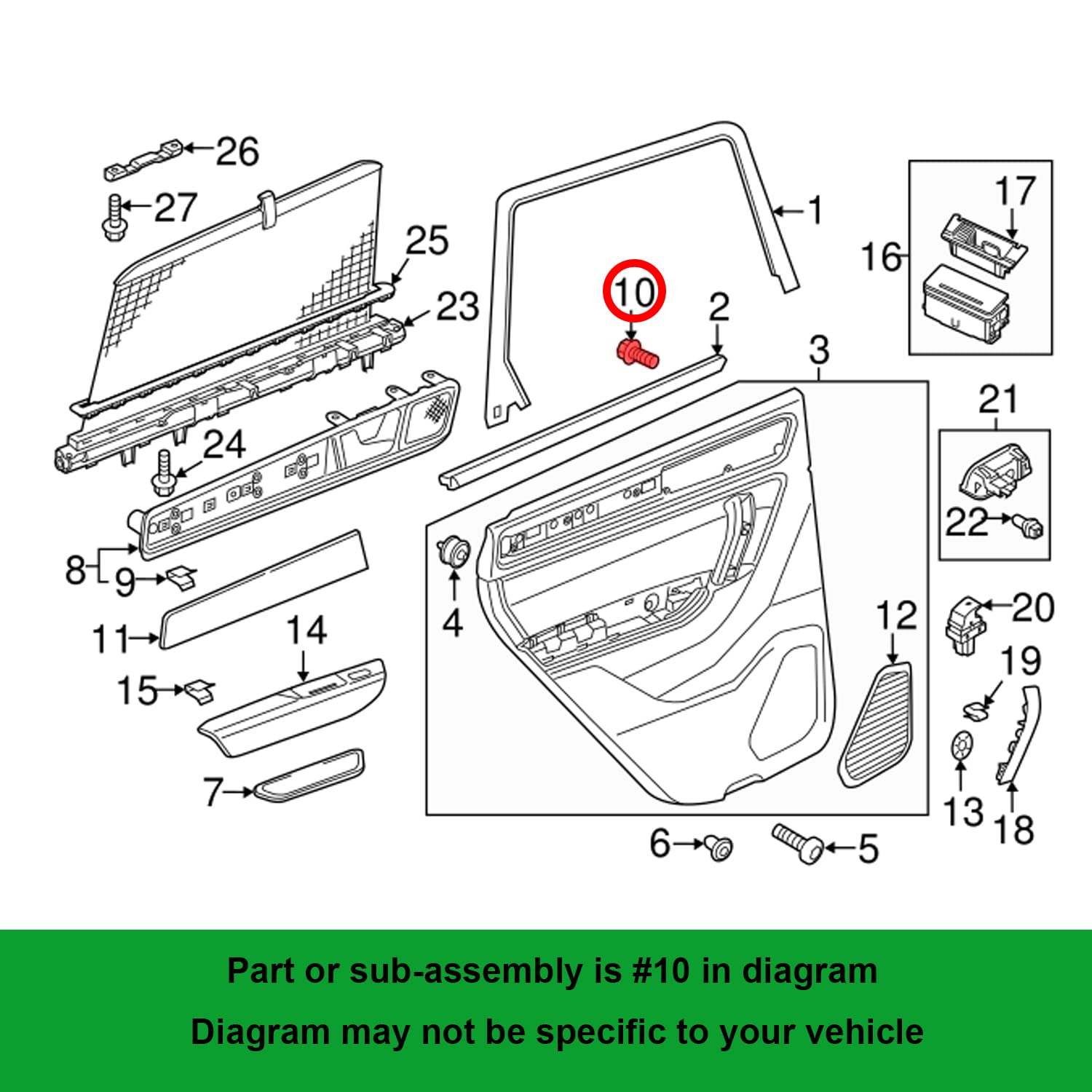 20pcs Handle Inside Screw Oval Hexagon Socket Head Bolt for VW N10415903, Ford W507122-S451