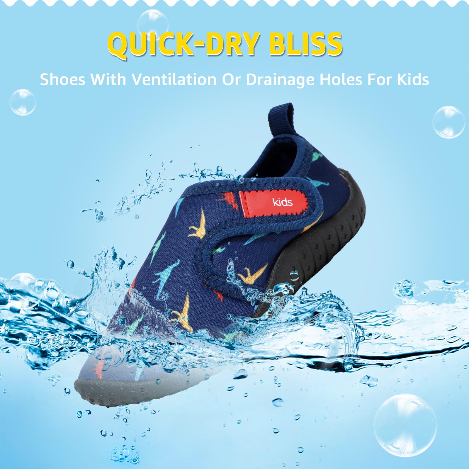 STQ KIDS Scarpine Bambino Granchi Bambino Leggero Scarpe da Acqua Flessibile Traspirante Asciugatura Rapida Calzini per Piscina EU20-28