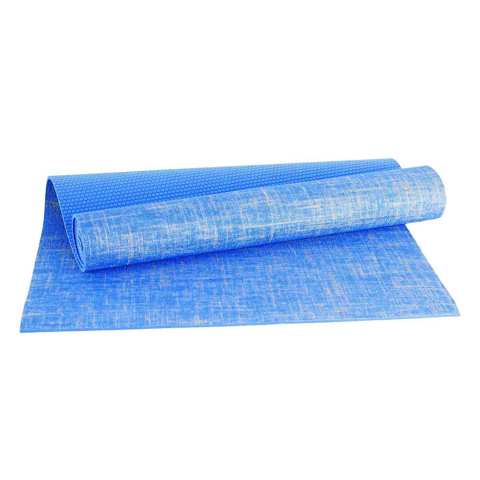 AMAYA SPORT Tapis de yoga et pilates en jute naturelle bleue, antidérapant, confortable et résistant, 6 mm d'épaisseur