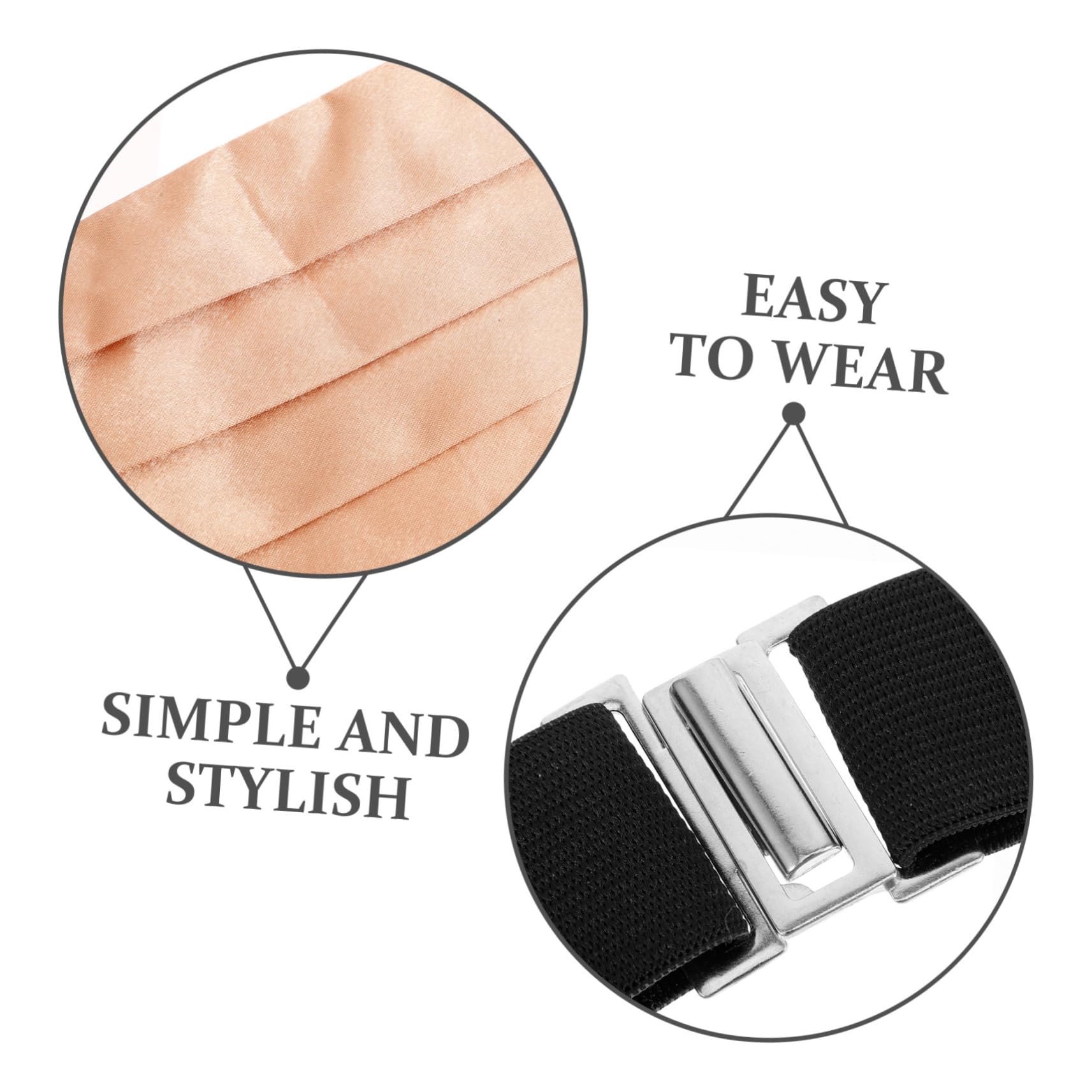 Ipetboom Fashionable Cummerbund for Men Tuxedo Waist Band Posture Support Adjustable for Groomsmen