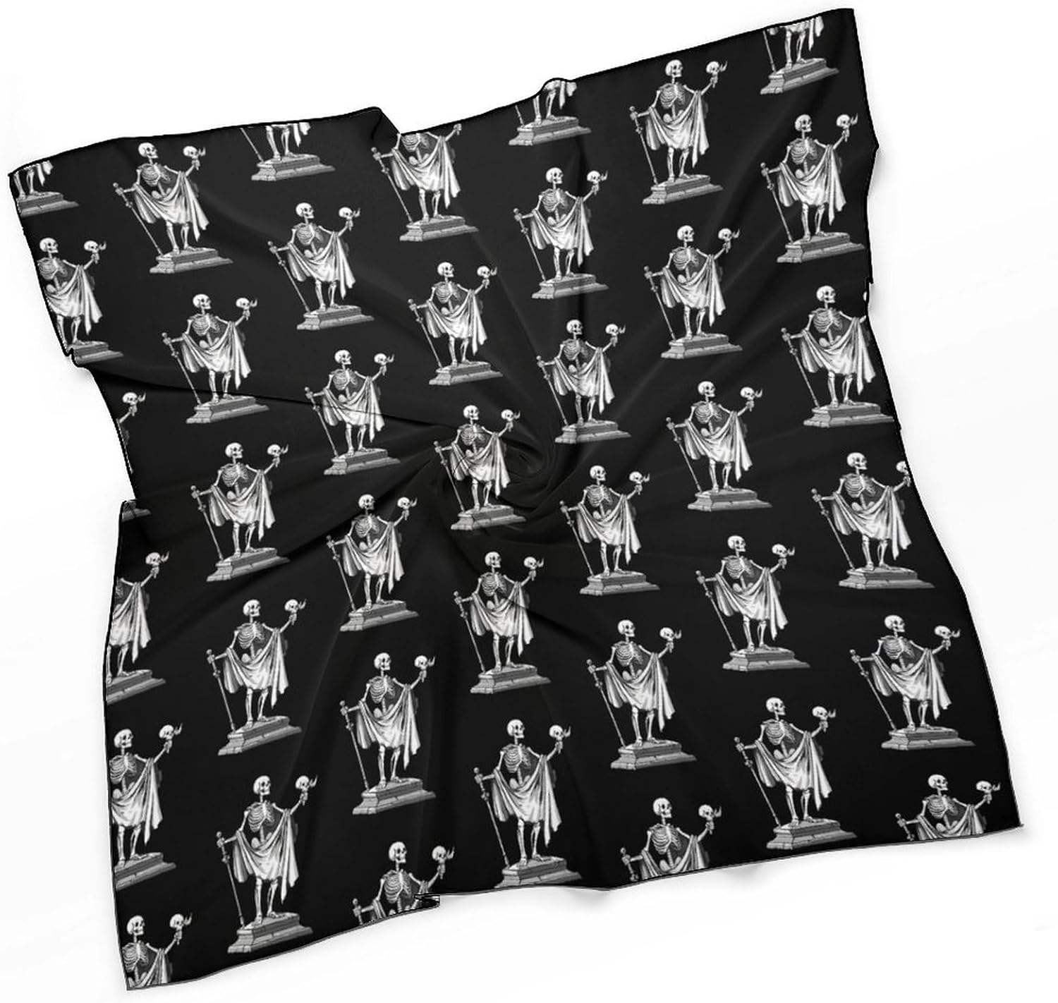 Master-Allegory-Life-Deaths Silk-Like Square Scarf for Women Vintage Printed Neck Scarf Bandanas Hair Scarves