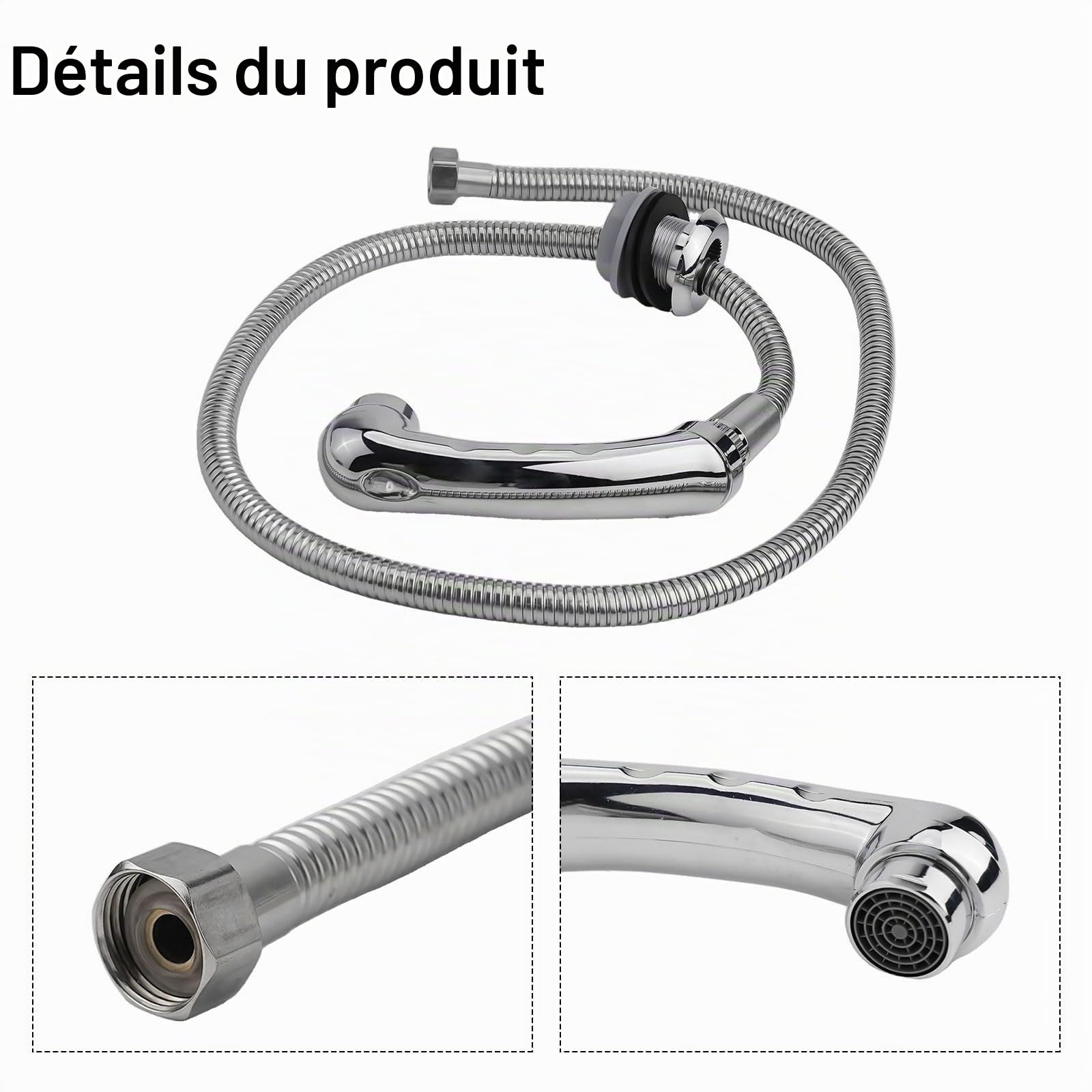 Buse de douche professionnelle pour salon de coiffure, tuyau d'évier de salon de coiffure, buse de robinet
