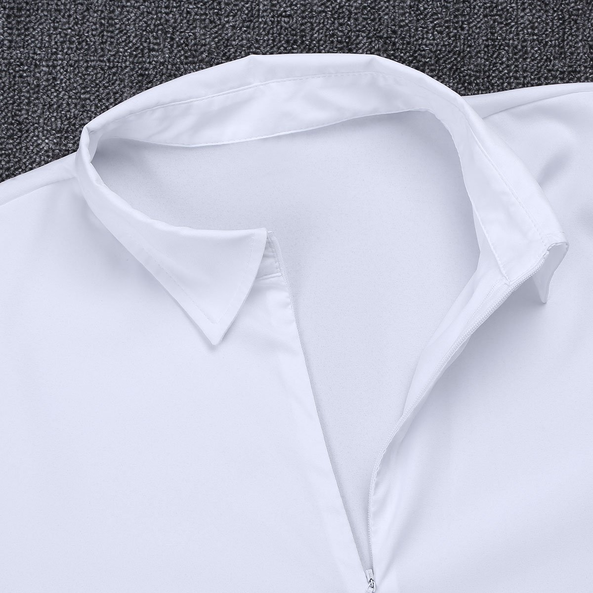 Alvivi Hombres Bodies Actuación Bailando Ropa Escénica Disfraces Jazz Trajes Mangas Largas Body Camisa Latín Baile Blanca M-XXXL