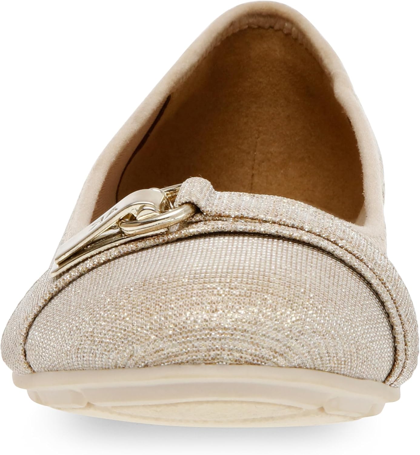 Anne Klein Women’s Able Comfortable Ballet Flat, Platinum, 10 M US - Image 2