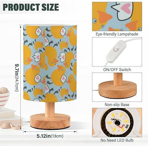 Miniatura 3 de Table Lamp Bedroom Nightstand Lamps Warm Light Yellow Ducks Table Lamp for Study Patio