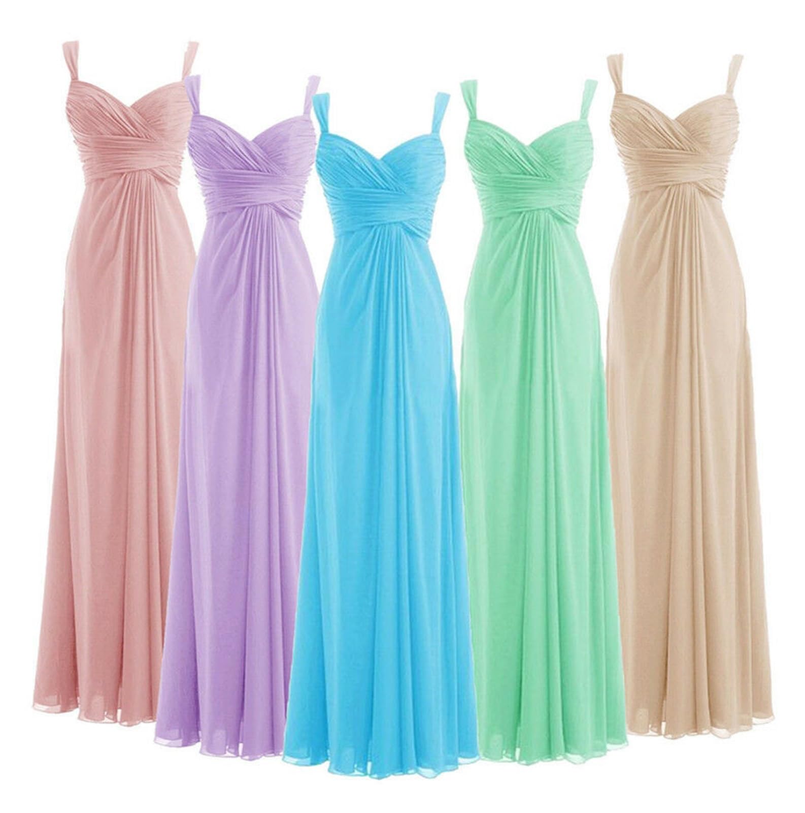 Vestido de dama de honor elegante de gasa con escote en forma de corazón, plisado, hombros descubiertos, for noche, boda, fiesta, formal, baile de graduación, con cordones en la espalda(Blush,22W)