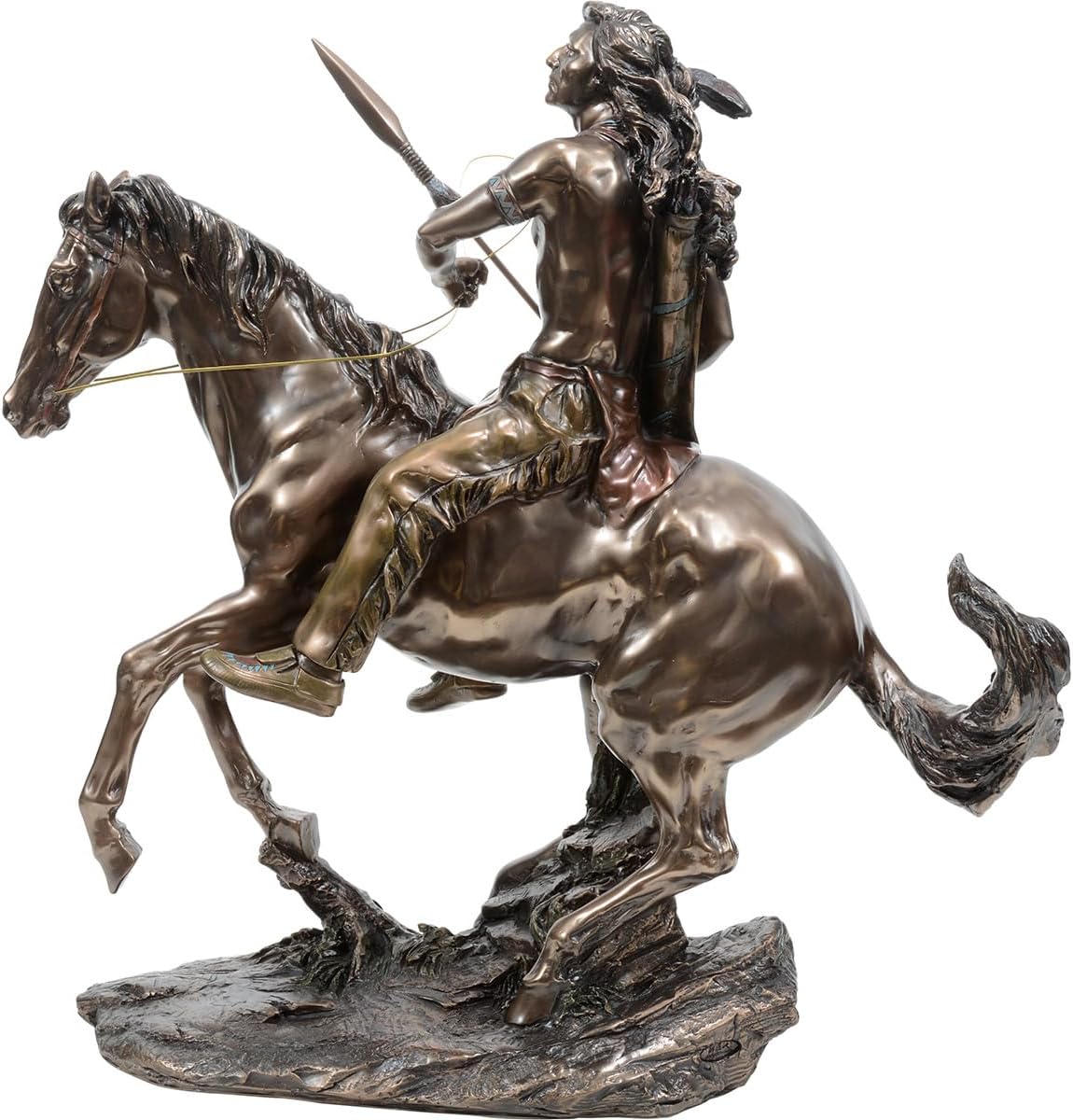 BLACK FOREST DECOR Native Warrior Sculpture